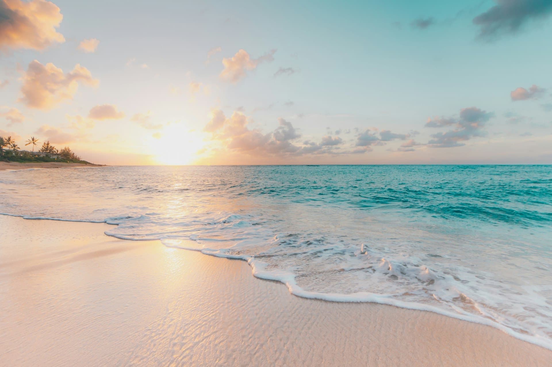 Golden hour on a Cyprus beach